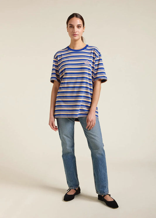 Pyrenex Horizon Blue Print unisex striped organic cotton t-shirt