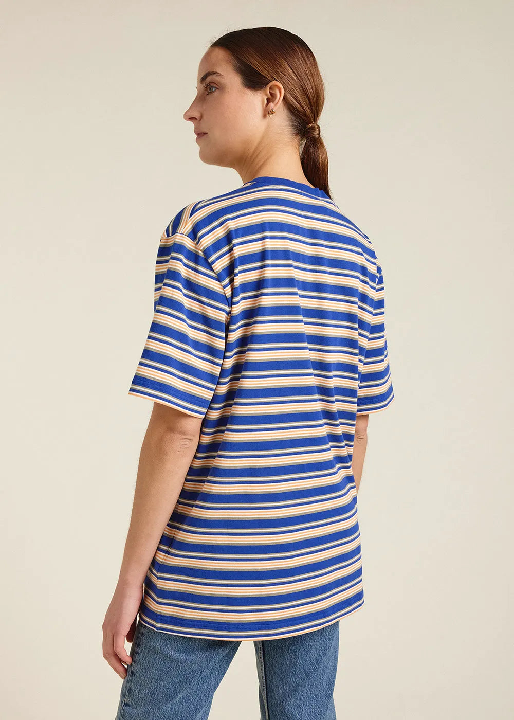 Pyrenex Horizon Blue Print unisex striped organic cotton t-shirt