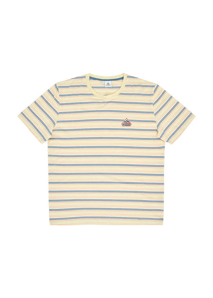 Unisex striped organic cotton t-shirt Pyrenex Horizon Anise flower