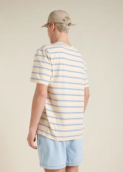 Unisex striped organic cotton t-shirt Pyrenex Horizon Anise flower
