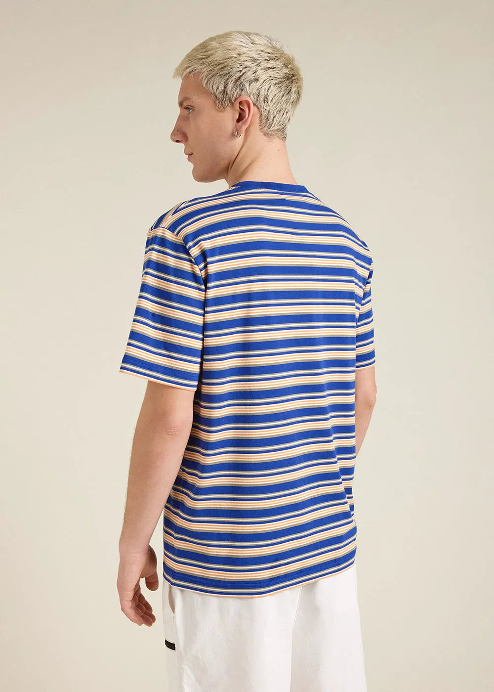 Pyrenex Horizon Blue Print unisex striped organic cotton t-shirt