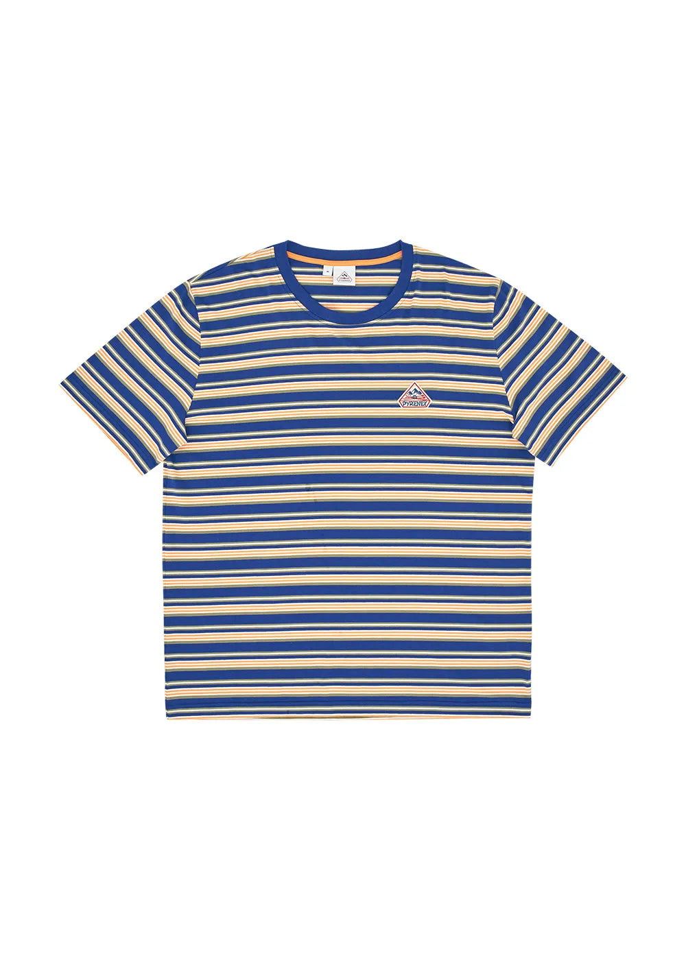 Pyrenex Horizon Blue Print unisex striped organic cotton t-shirt