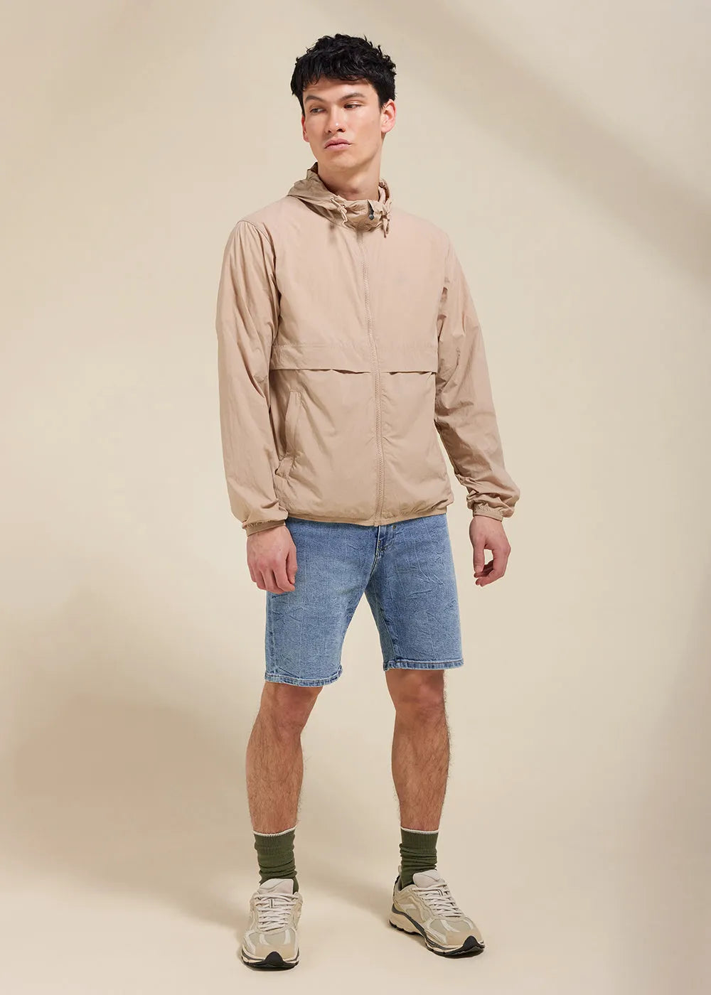 Ridge Cuban sand unisex hooded windbreaker