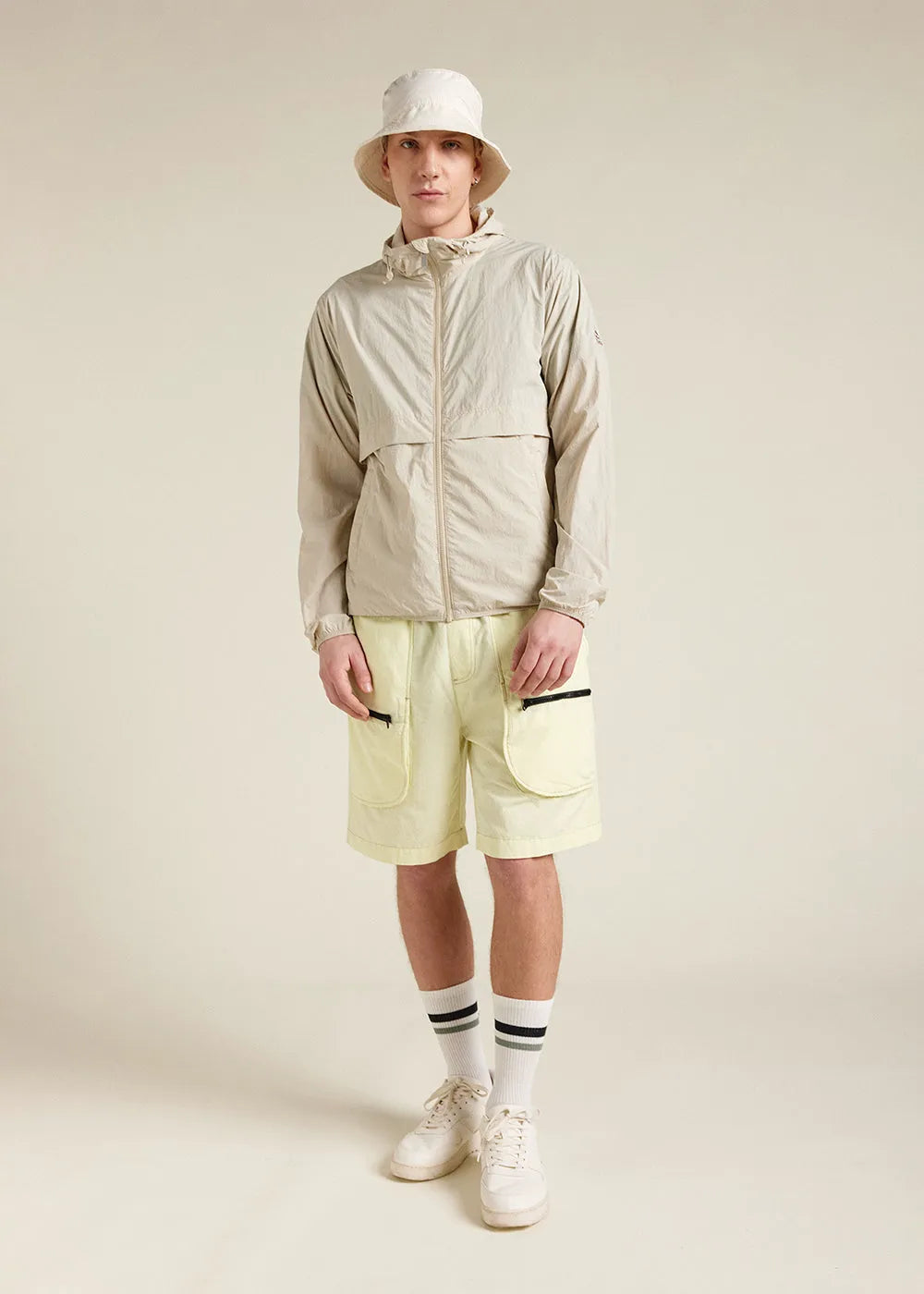 Unisex hooded windbreaker Ridge Oyster gray