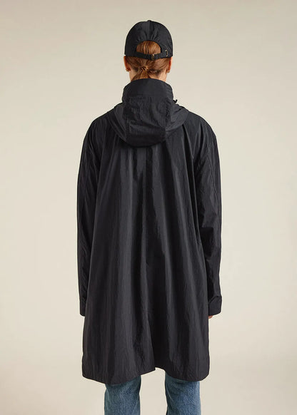 Unisex long hooded windbreaker Torrent Black