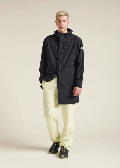 Unisex long hooded windbreaker Torrent Black