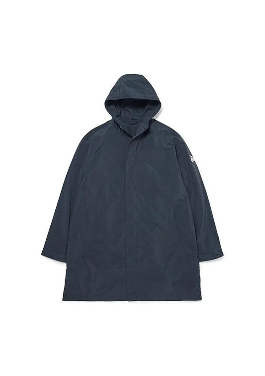 Long hooded unisex windbreaker Torrent Deep ink