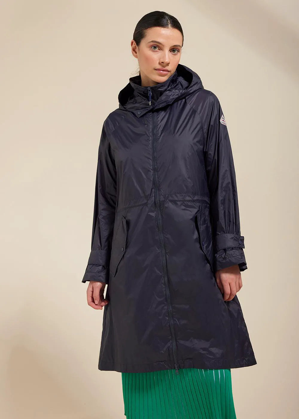 Ariane Deep ink long windbreaker