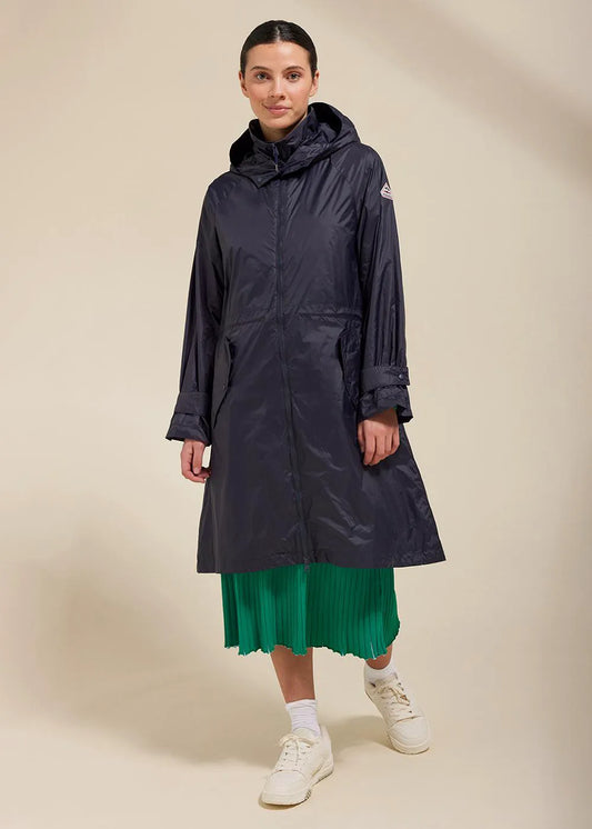 Ariane Deep ink long windbreaker