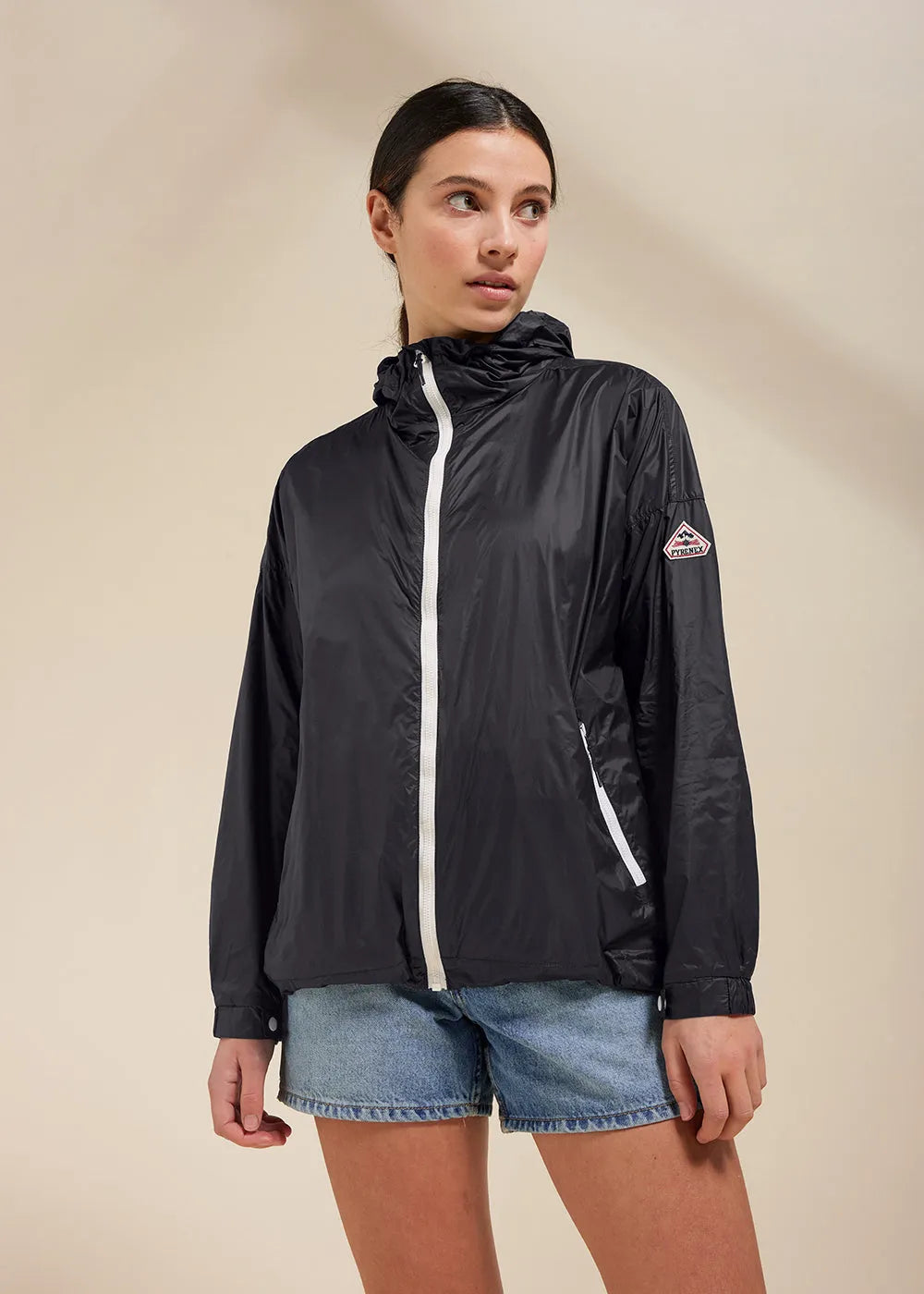 Zinnia Black Women's Windbreaker