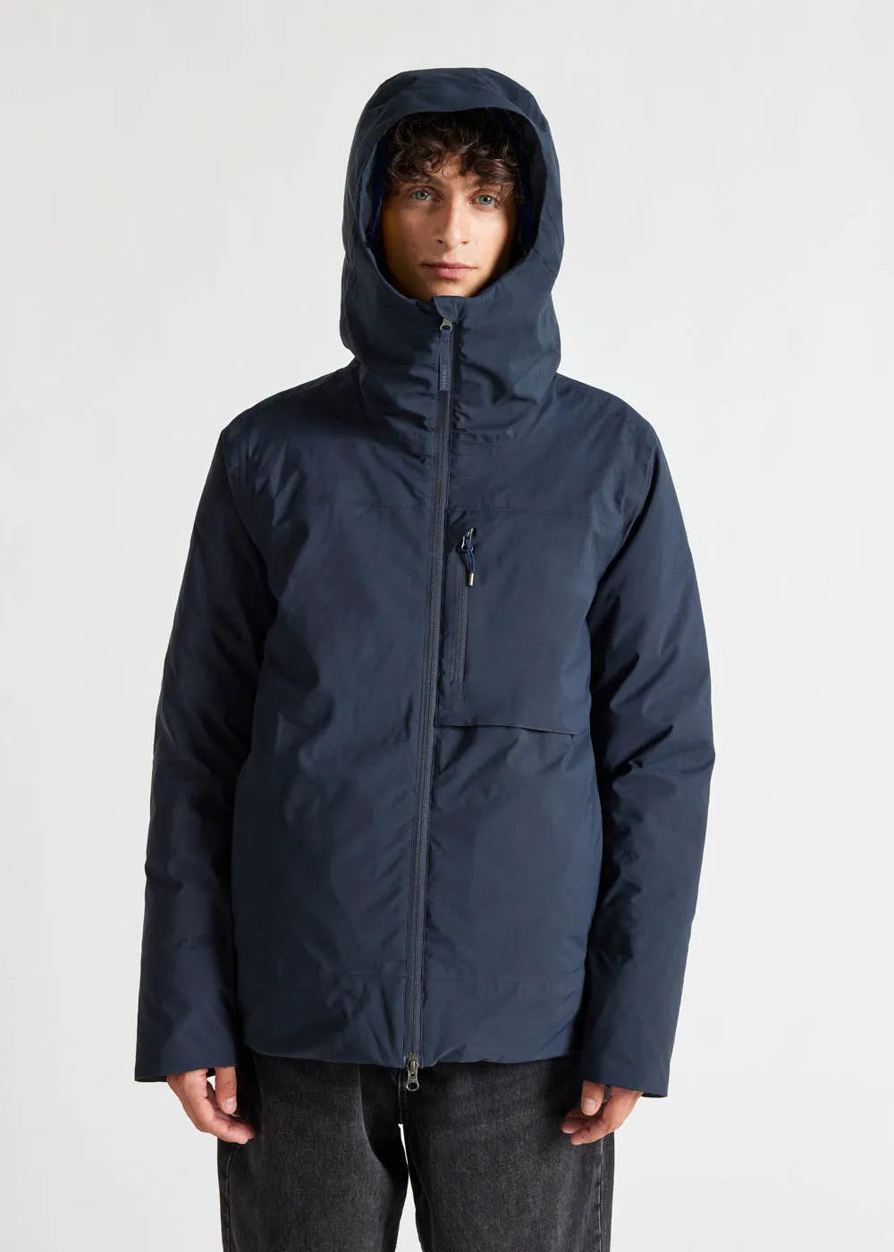 Pyrenex men's waterproof parka jacket Gravity in natural down Deep ink