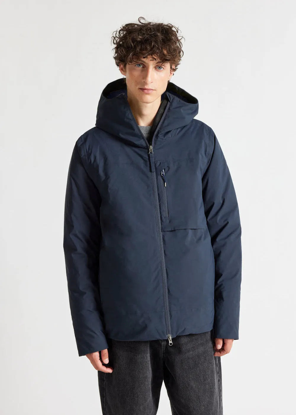 Pyrenex men's waterproof parka jacket Gravity in natural down Deep ink